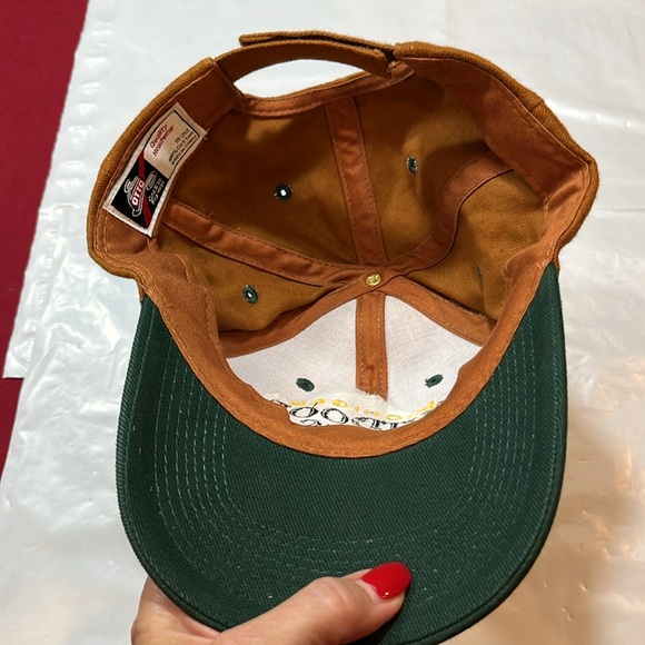MICHIGAN OUTDOOR NEWS HAT Trucker Snapback tan BROWN green bill vintage grandpa - Picture 8 of 9
